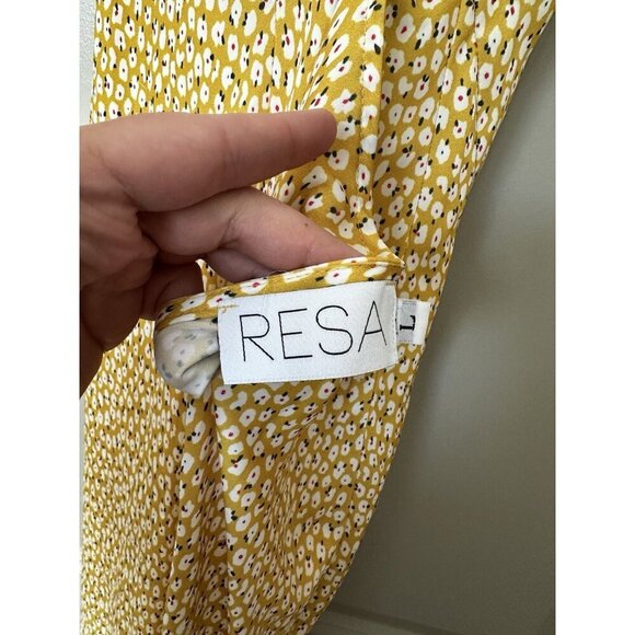 RESA Harper Midi Slip Dress in Honeysuckle Floral Yellow Size Large - Picture 6 of 9